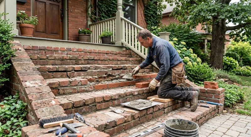 Brick Stairs Repair in Tarrytown, NY
