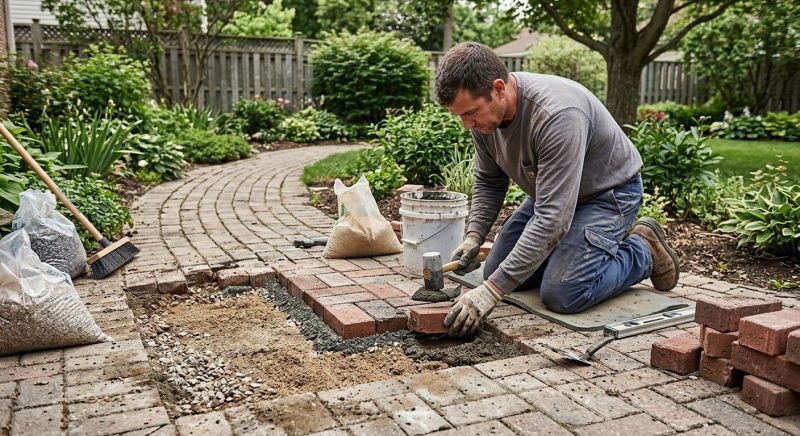 Entryway Brick Repair in Paramus, NJ
