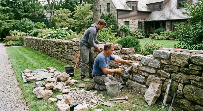 Stone Wall Repair in Croton On Hudson, NY