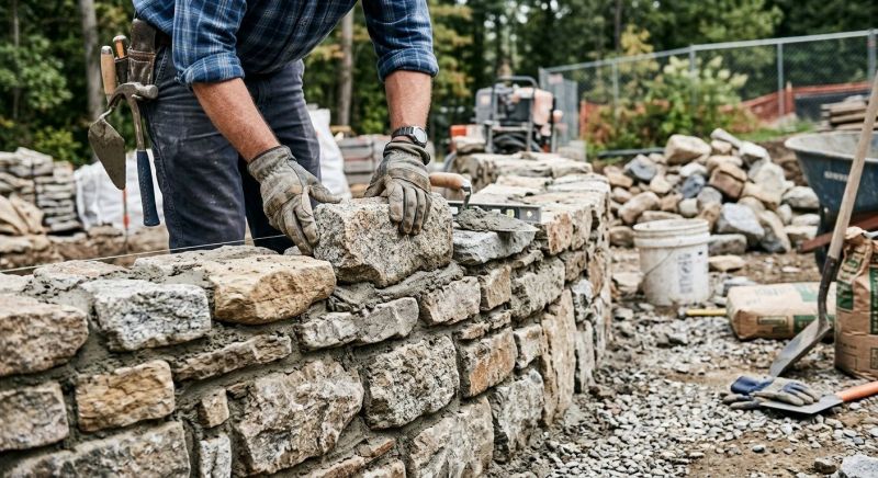 Stonework Installation in Middle Village, NY